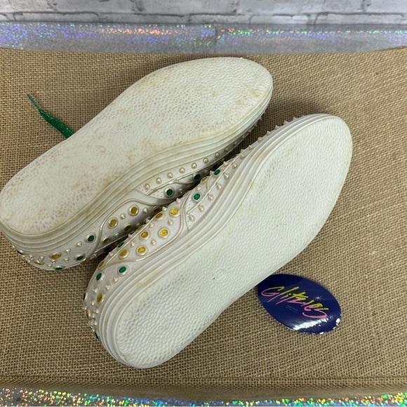 Glitzies Womens Sneakers Shoes Size 6 1/2 Tropical Bling Rhinestone Sequins VTG - Picture 11 of 15